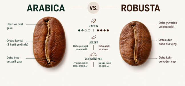 Arabica ve Robusta Tipi Çekirdekler Arasındaki Farklar Nelerdir? Hangisi Size Göre?