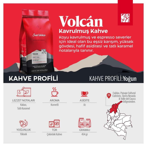 Volc&aacute;n &Ouml;ğ&uuml;t&uuml;lm&uuml;ş Kahve 250gr