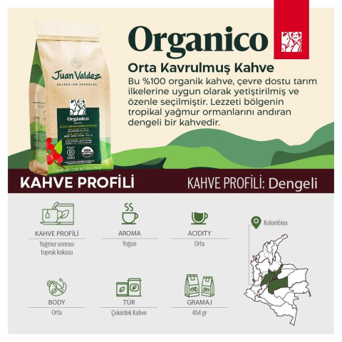 Org&aacute;nico Organik &Ouml;ğ&uuml;t&uuml;lm&uuml;ş Kahve 283gr