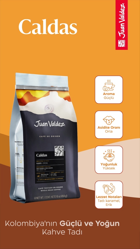 Juan Valdez Caldas Whole Bean Coffee 454g