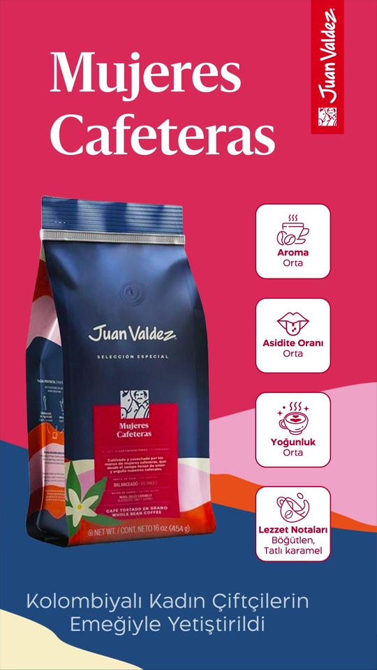Juan Valdez Woman Coffee Growers Çekirdek Kahve 454gr