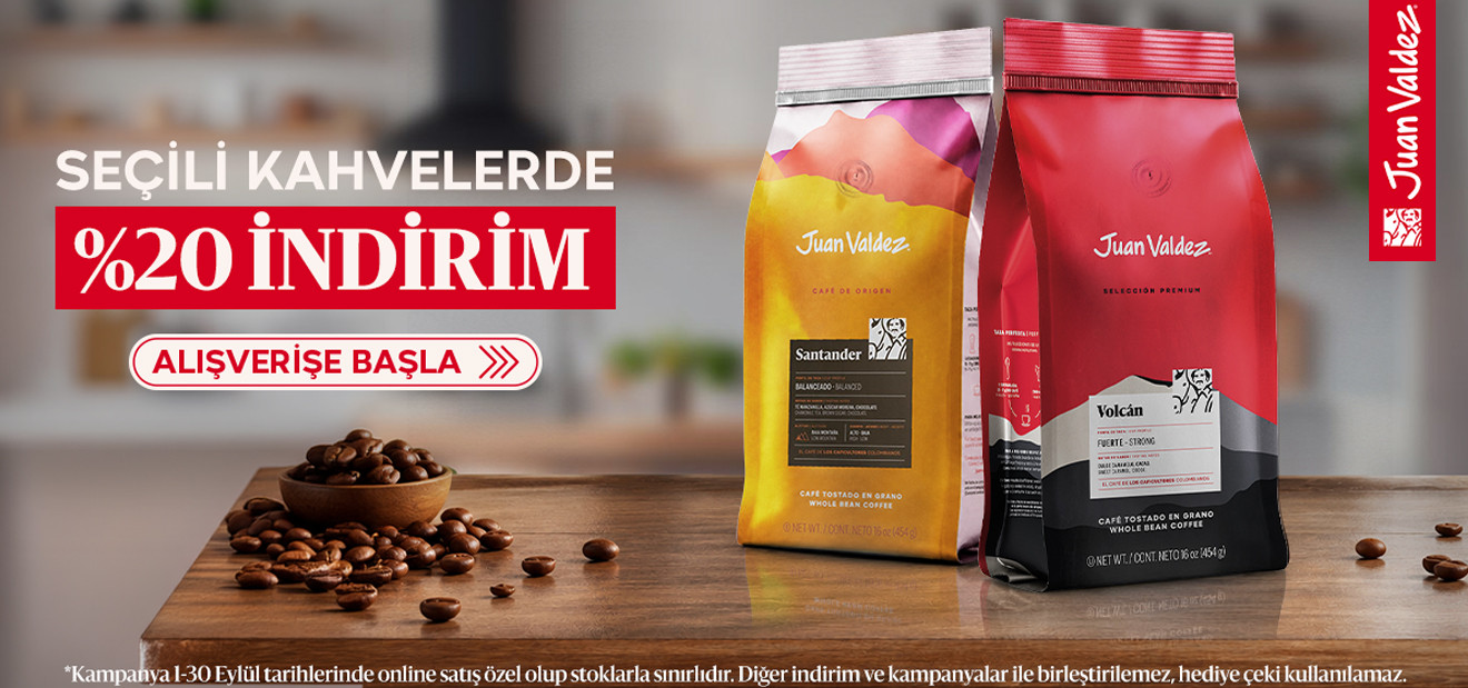 Seçili Kahvelerde %20 İndirim